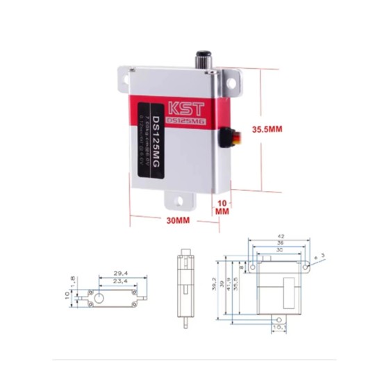 Wholesale Price KST DS125MG 10mm 7KG High Torque Metal Gear Digital for Fixed-wing Drone UAV Helicopter Airplane RC Models